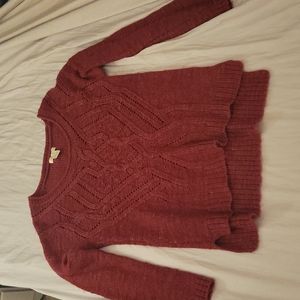 Red knit sweater
